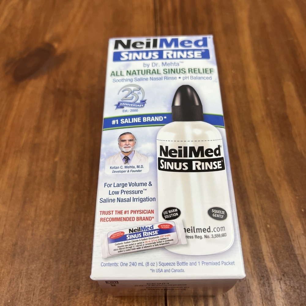 Neil Med SinuFlo Ready Rinse, 8 fl Oz, 12 Pack Allergy Sinus Relief